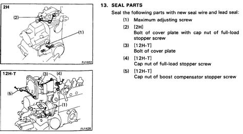 12ht fuel pump adjustment screw|12HT feul pump proper calibration setting required .